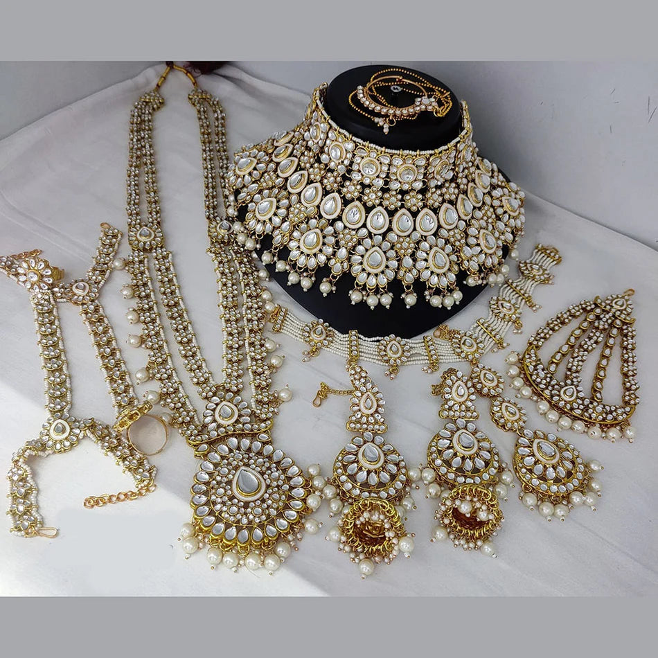 Gold Plated Kundan Stone Bridal Set