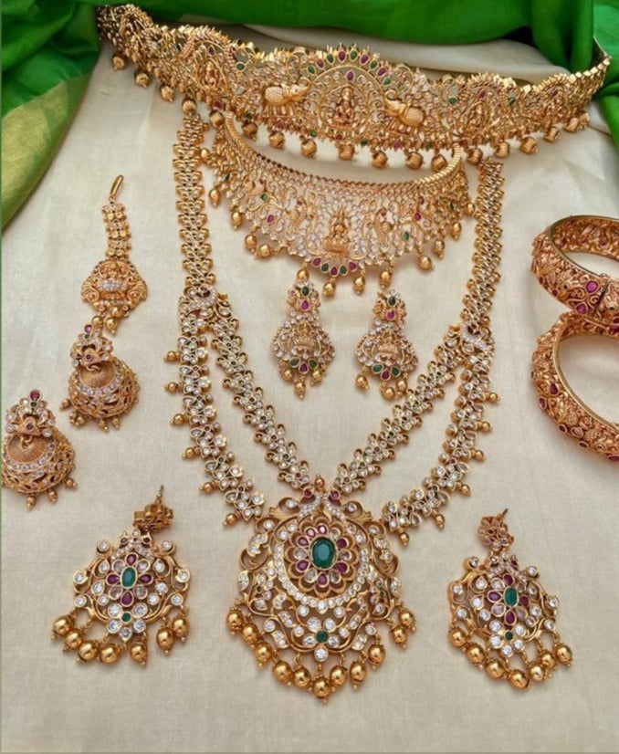 Antique bridal set Diamond Jewellery Set,