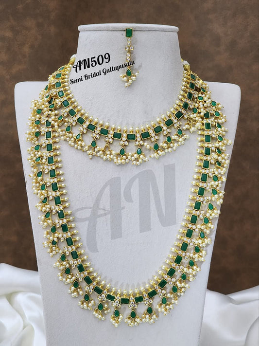 Semi Bridal Gattupushala Necklace set