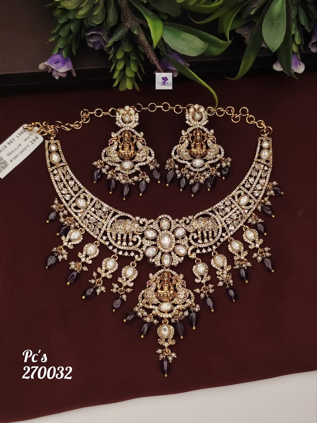 Sandhya Blossom Diamond Shine Necklace set